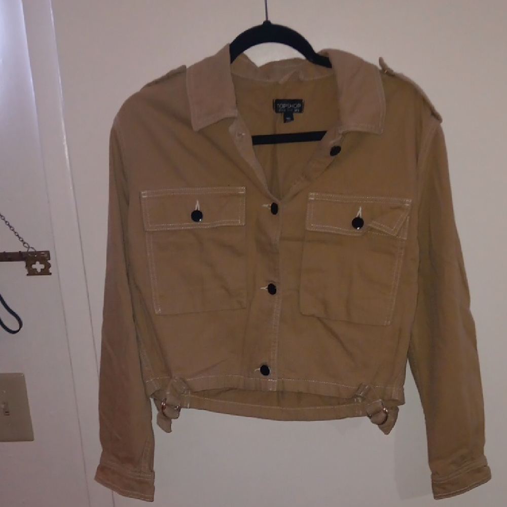 Topshop Camel Utility Jacket